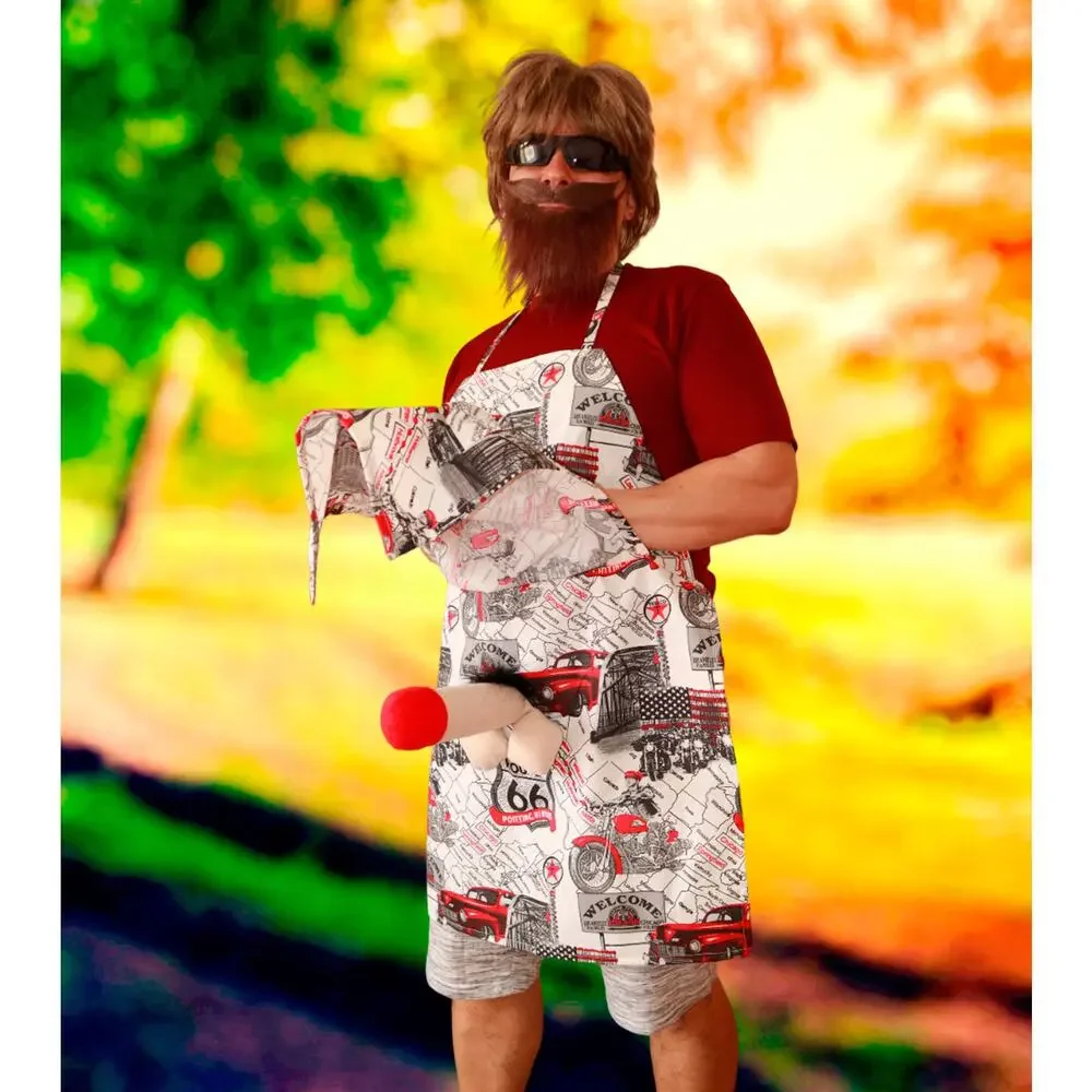 Funny Gag Gift Apron Secret Willy Novelty BBQ Party Apron Bachelorette Handmade